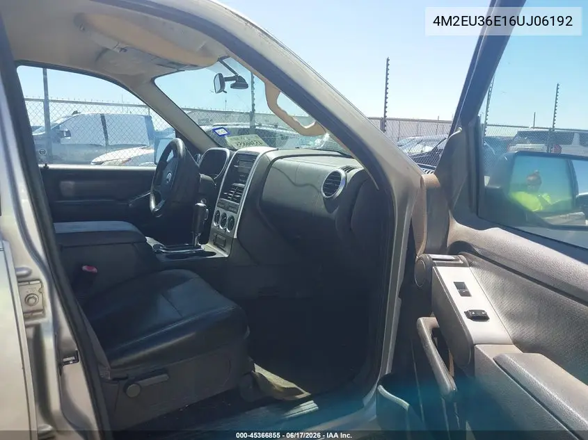 2006 Mercury Mountaineer Convenience VIN: 4M2EU36E16UJ06192 Lot: 45366855