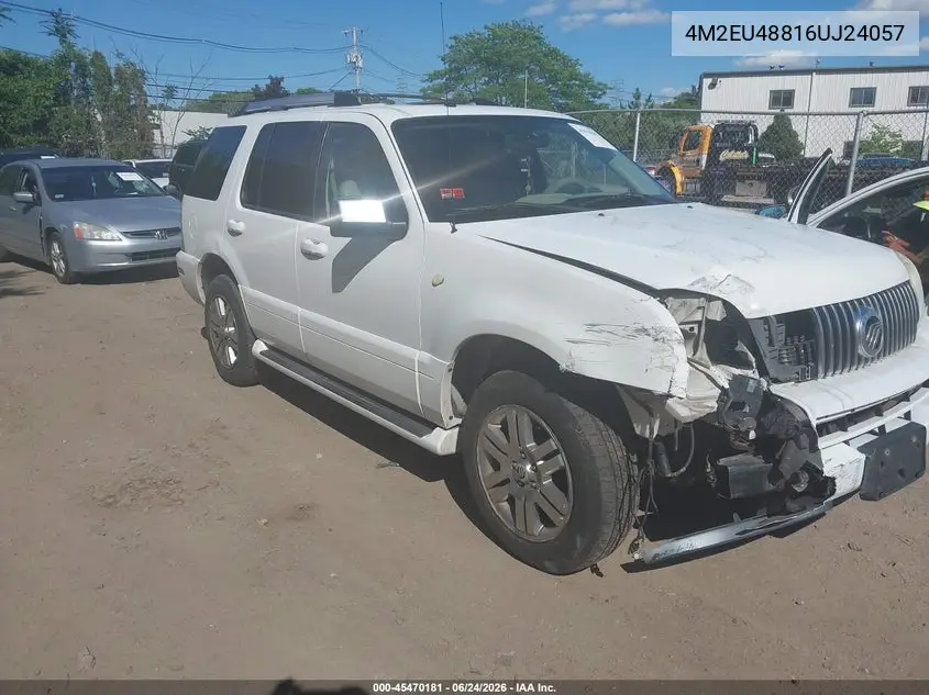 2006 Mercury Mountaineer Premier VIN: 4M2EU48816UJ24057 Lot: 45470181