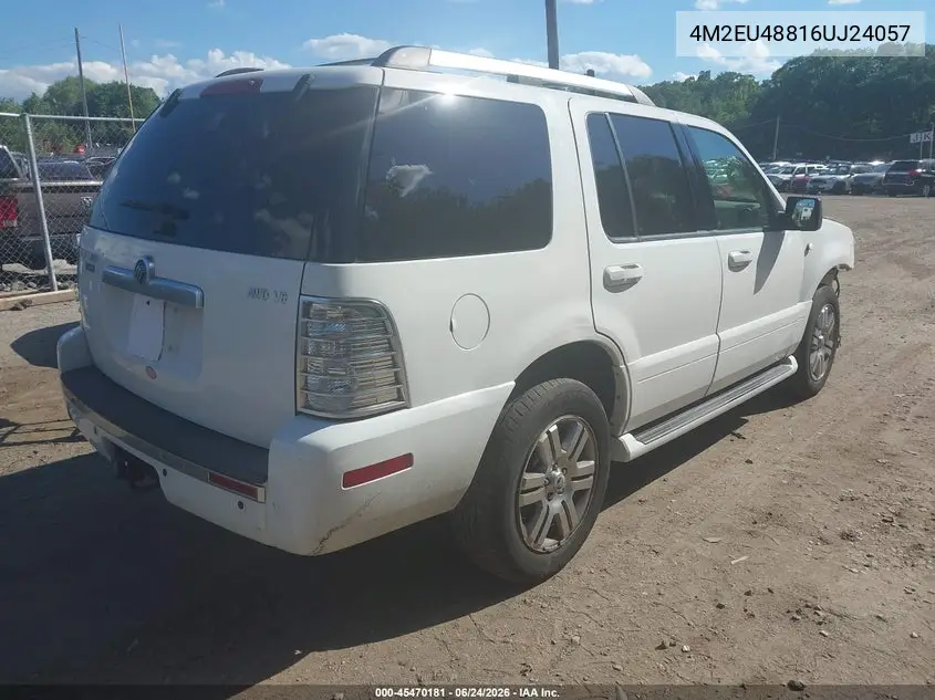 2006 Mercury Mountaineer Premier VIN: 4M2EU48816UJ24057 Lot: 45470181