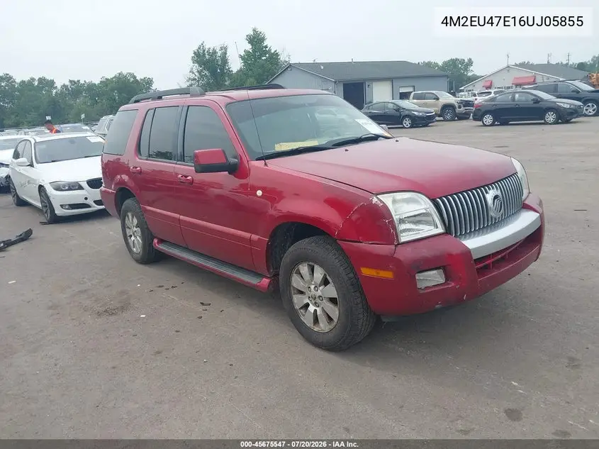 2006 Mercury Mountaineer Luxury VIN: 4M2EU47E16UJ05855 Lot: 45675547