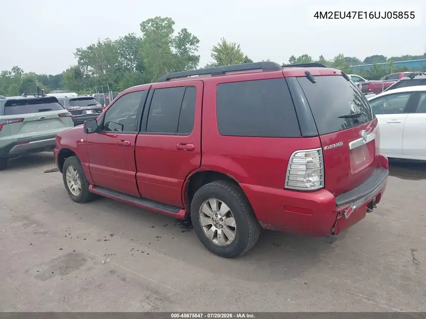 2006 Mercury Mountaineer Luxury VIN: 4M2EU47E16UJ05855 Lot: 45675547