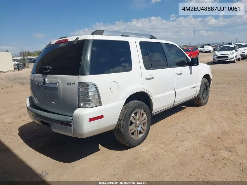 2007 Mercury Mountaineer Premier VIN: 4M2EU48887UJ10061 Lot: 45243632