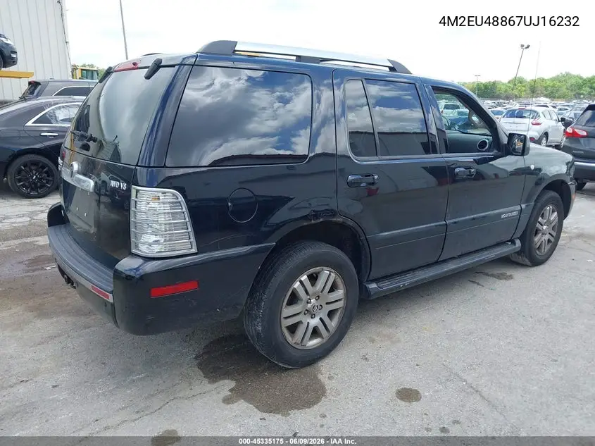 2007 Mercury Mountaineer Premier VIN: 4M2EU48867UJ16232 Lot: 45335175