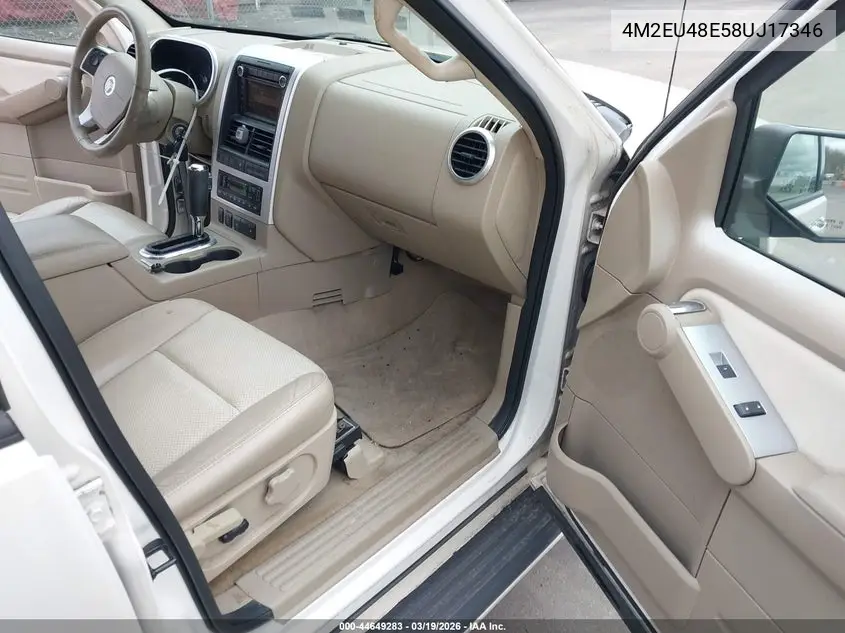 2008 Mercury Mountaineer Premier VIN: 4M2EU48E58UJ17346 Lot: 44649283