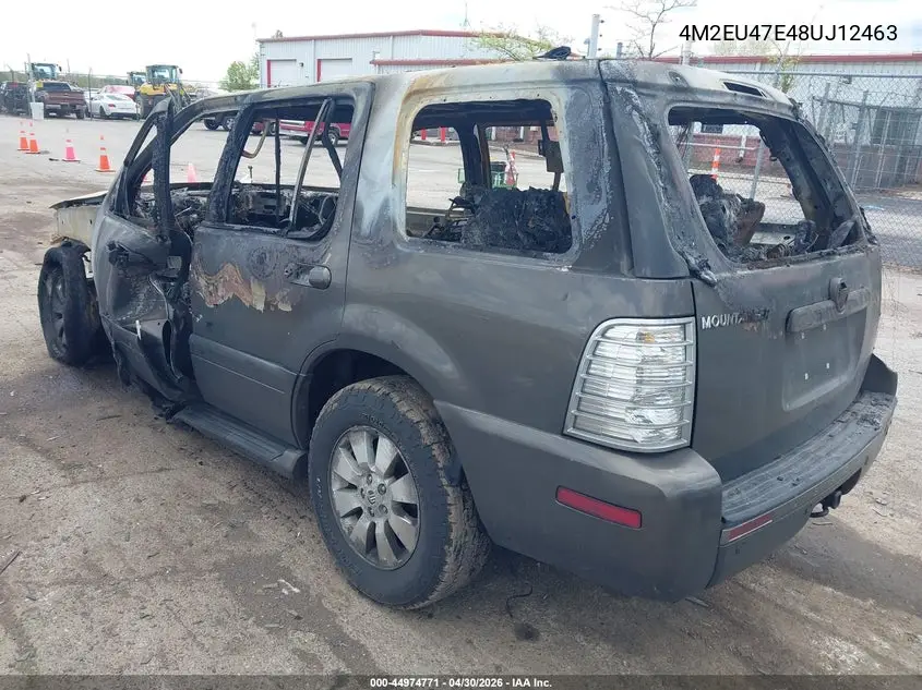 2008 Mercury Mountaineer VIN: 4M2EU47E48UJ12463 Lot: 44974771