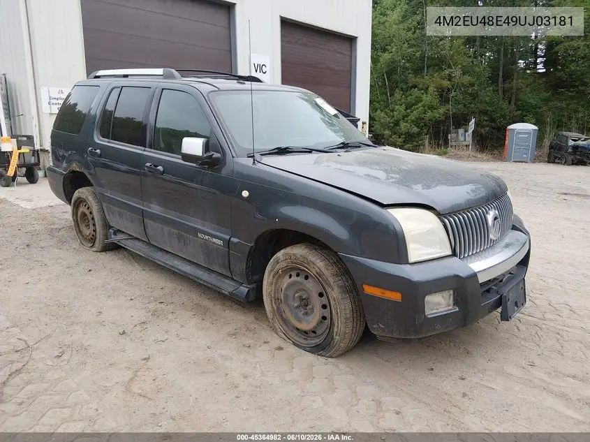 2009 Mercury Mountaineer Premier VIN: 4M2EU48E49UJ03181 Lot: 45364982