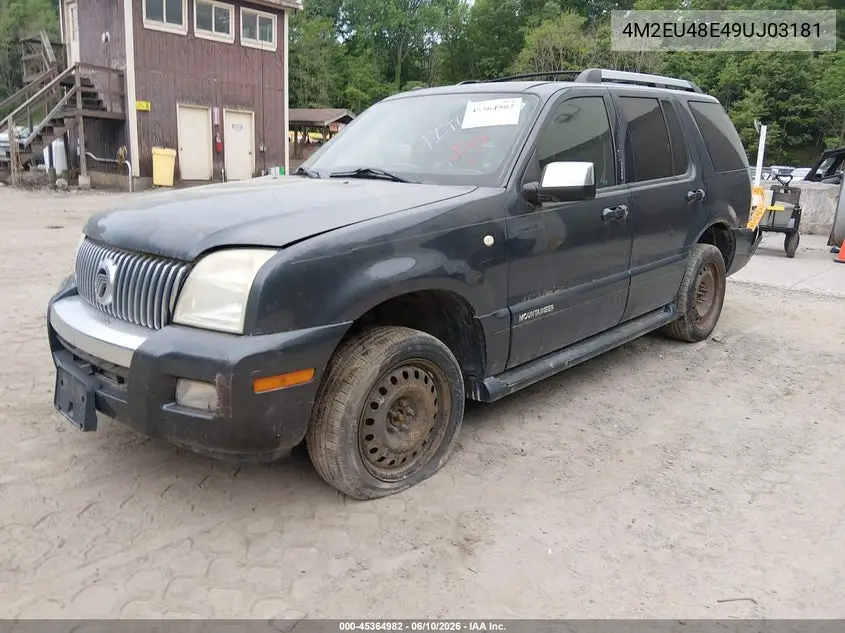 2009 Mercury Mountaineer Premier VIN: 4M2EU48E49UJ03181 Lot: 45364982