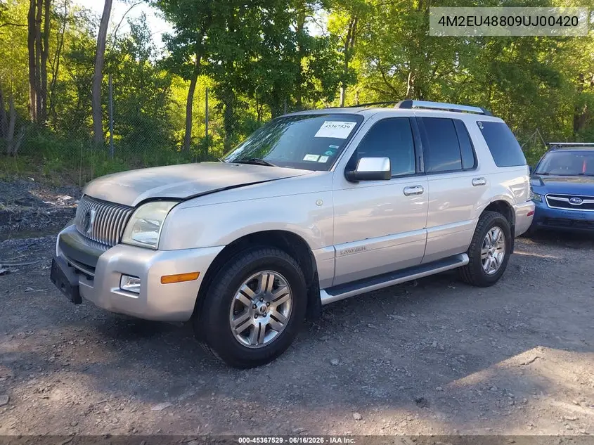 2009 Mercury Mountaineer Premier VIN: 4M2EU48809UJ00420 Lot: 45367529
