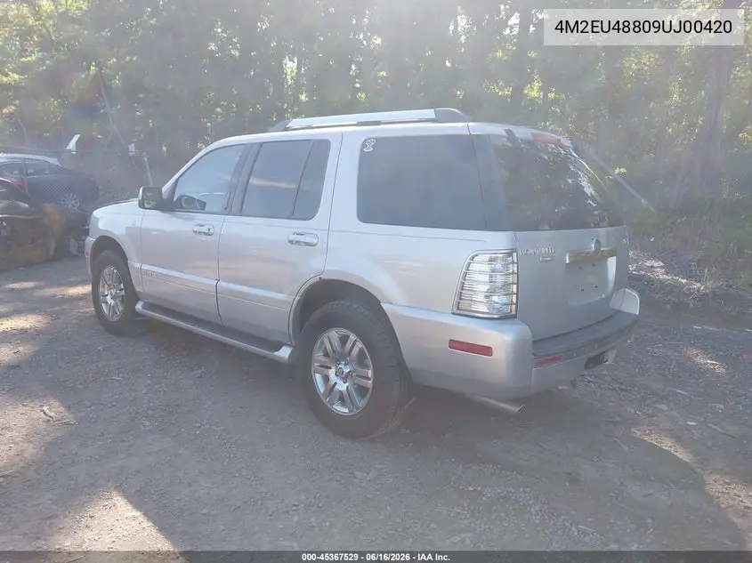 2009 Mercury Mountaineer Premier VIN: 4M2EU48809UJ00420 Lot: 45367529