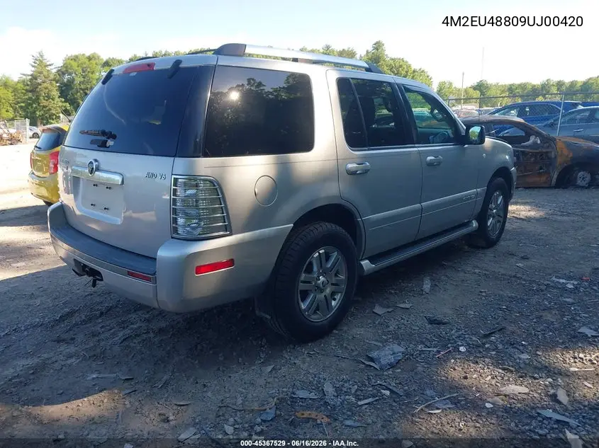 2009 Mercury Mountaineer Premier VIN: 4M2EU48809UJ00420 Lot: 45367529