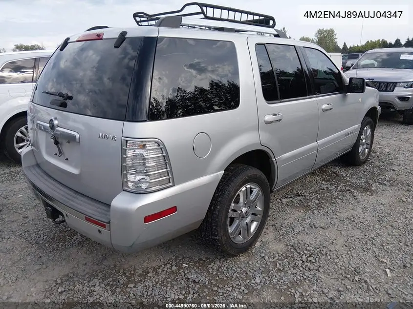 2010 Mercury Mountaineer Premier VIN: 4M2EN4J89AUJ04347 Lot: 44990760