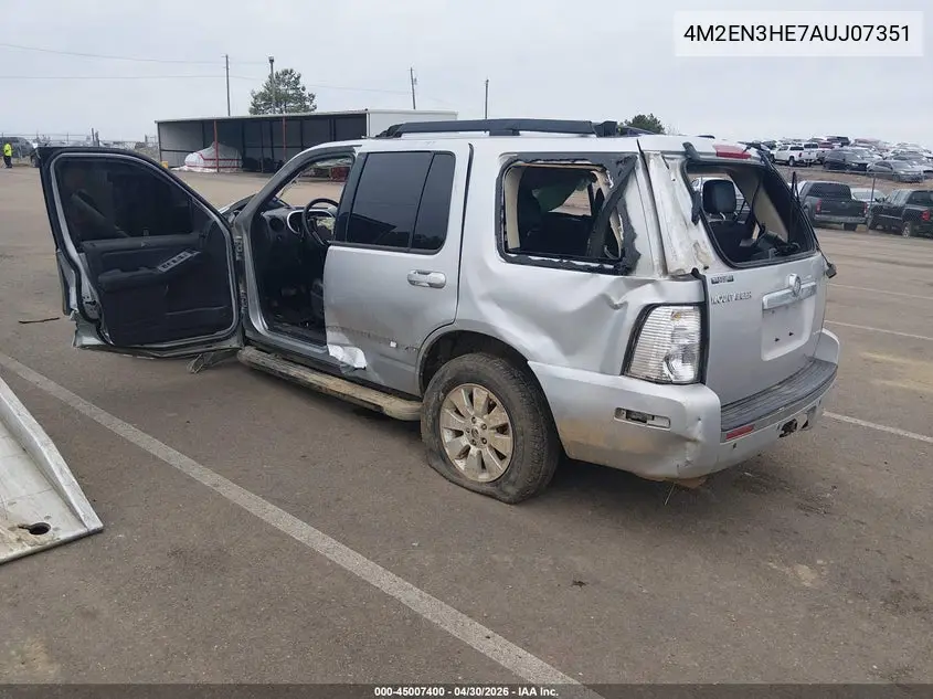 2010 Mercury Mountaineer VIN: 4M2EN3HE7AUJ07351 Lot: 45007400
