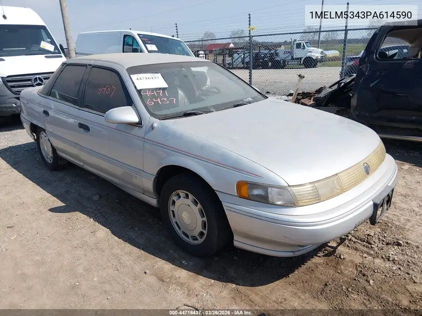 1993 Mercury Sable Ls VIN: 1MELM5343PA614590 Lot: 44716437