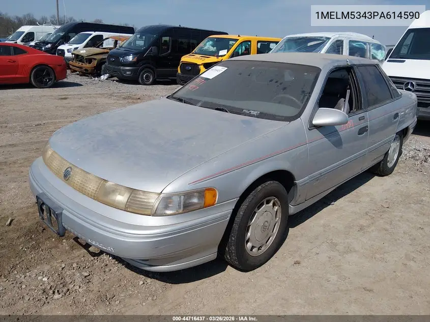 1993 Mercury Sable Ls VIN: 1MELM5343PA614590 Lot: 44716437