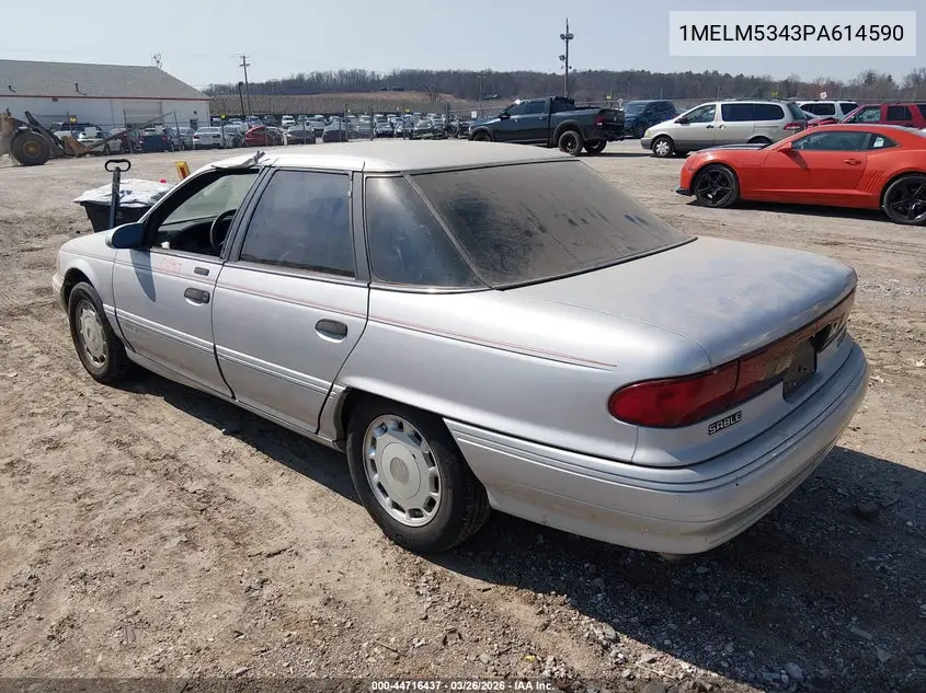 1993 Mercury Sable Ls VIN: 1MELM5343PA614590 Lot: 44716437