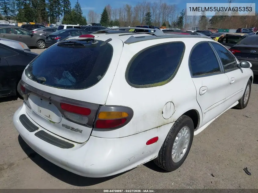 1997 Mercury Sable Gs VIN: 1MELM55U3VA635353 Lot: 44708897