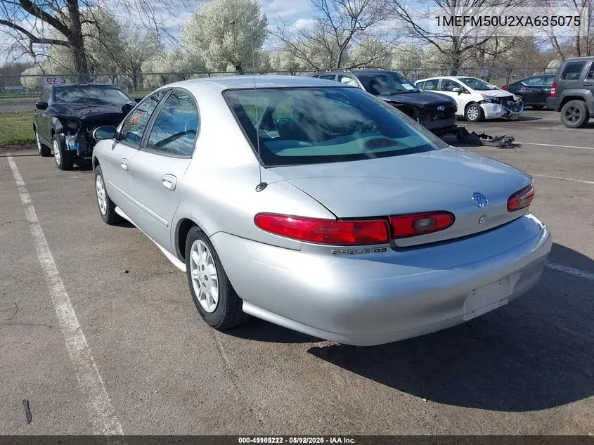 1999 Mercury Sable Gs VIN: 1MEFM50U2XA635075 Lot: 45105222