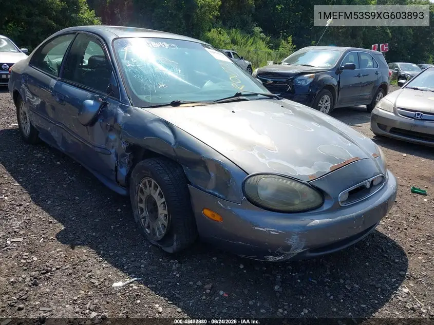 1999 Mercury Sable Ls VIN: 1MEFM53S9XG603893 Lot: 45477880