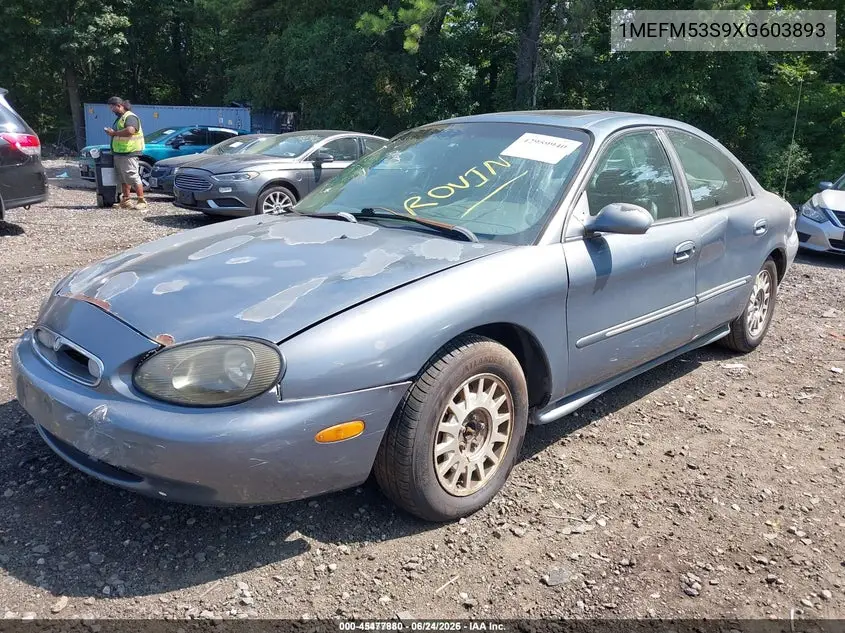 1999 Mercury Sable Ls VIN: 1MEFM53S9XG603893 Lot: 45477880