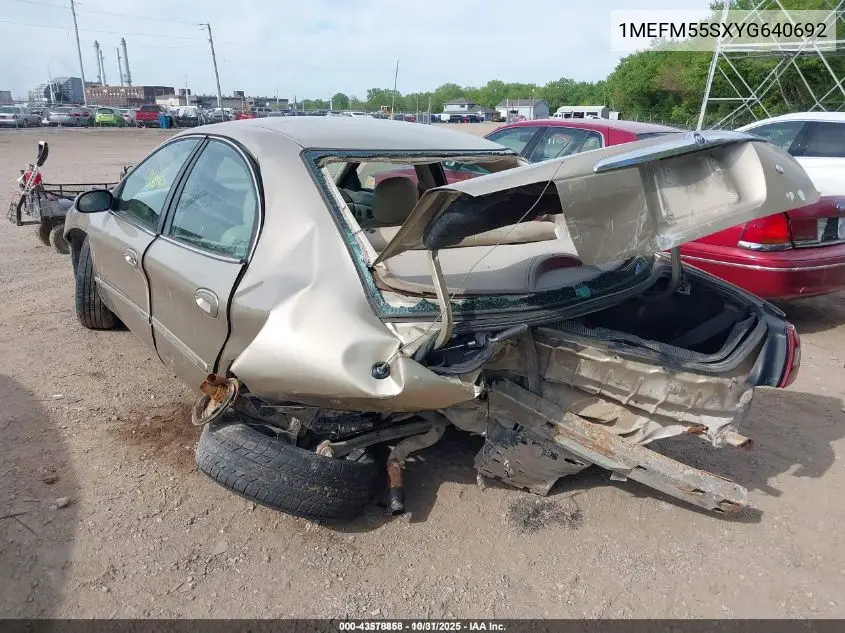 2000 Mercury Sable Ls Premium VIN: 1MEFM55SXYG640692 Lot: 43578858