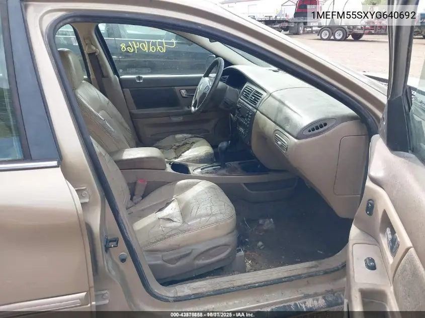 2000 Mercury Sable Ls Premium VIN: 1MEFM55SXYG640692 Lot: 43578858