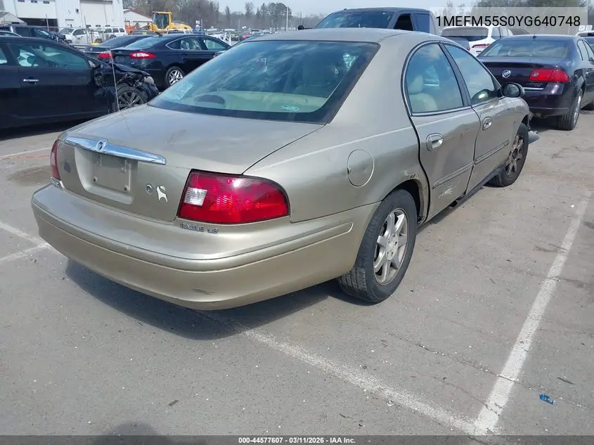 2000 Mercury Sable Ls Premium VIN: 1MEFM55S0YG640748 Lot: 44577607
