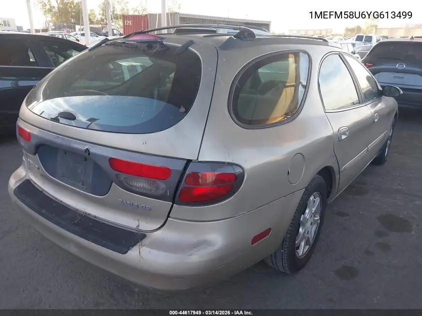 2000 Mercury Sable Gs VIN: 1MEFM58U6YG613499 Lot: 44617949