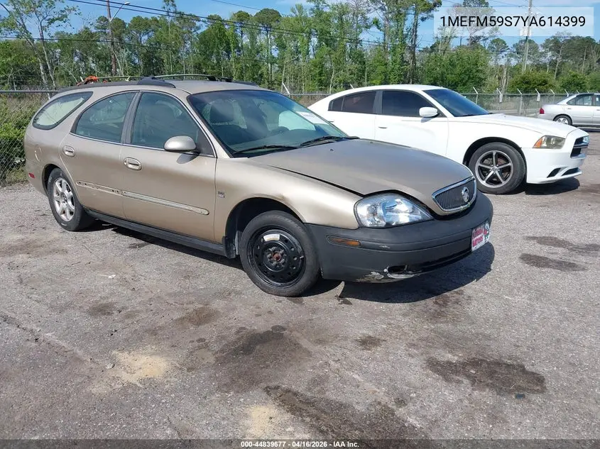 2000 Mercury Sable Ls Premium VIN: 1MEFM59S7YA614399 Lot: 44839677