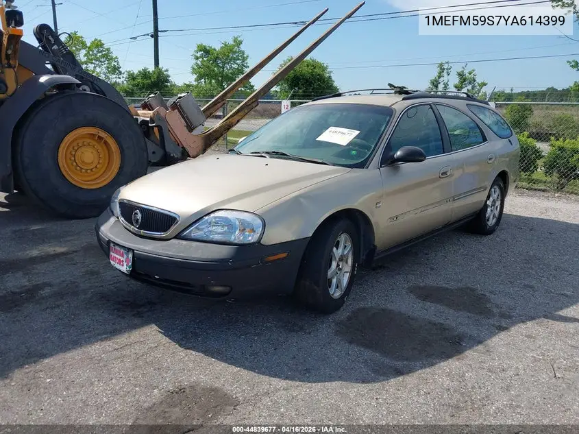 2000 Mercury Sable Ls Premium VIN: 1MEFM59S7YA614399 Lot: 44839677