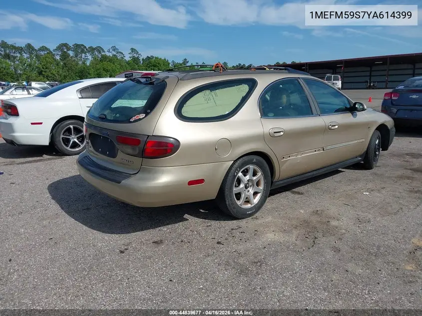 2000 Mercury Sable Ls Premium VIN: 1MEFM59S7YA614399 Lot: 44839677