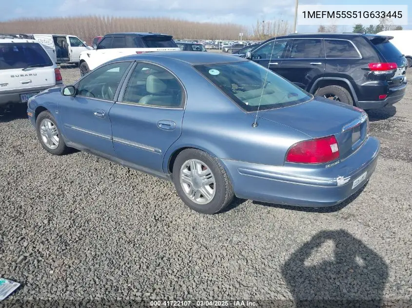 2001 Mercury Sable Ls Premium VIN: 1MEFM55S51G633445 Lot: 41722107