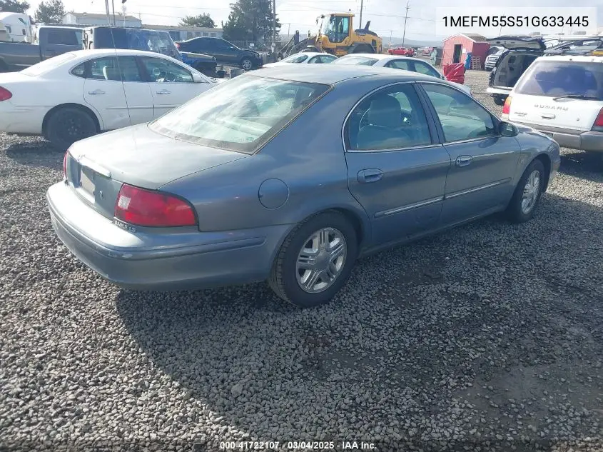 2001 Mercury Sable Ls Premium VIN: 1MEFM55S51G633445 Lot: 41722107