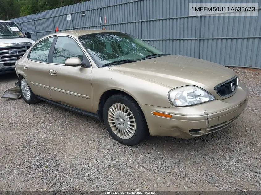 2001 Mercury Sable Gs VIN: 1MEFM50U11A635673 Lot: 45428792