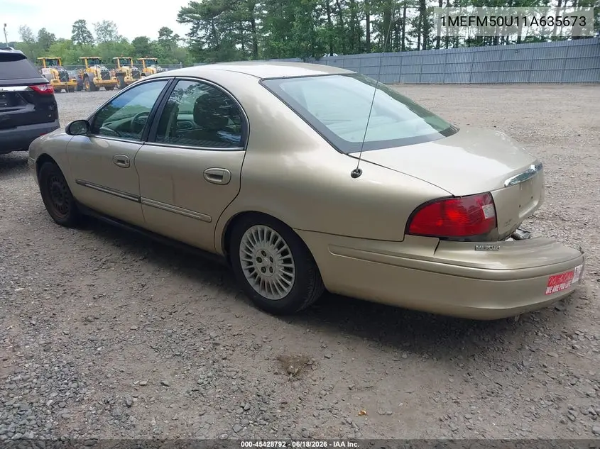 2001 Mercury Sable Gs VIN: 1MEFM50U11A635673 Lot: 45428792