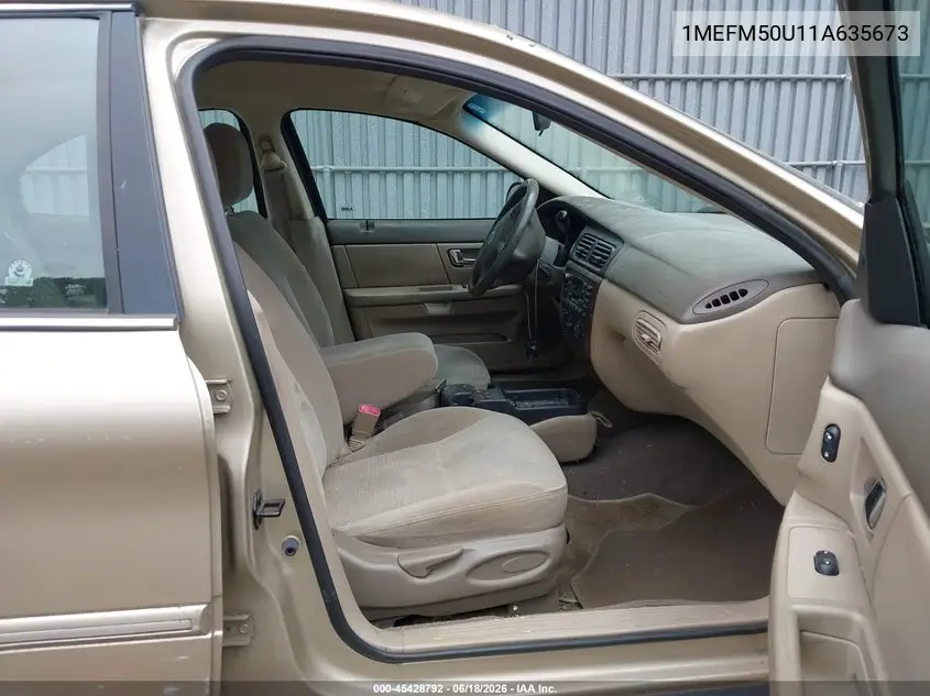 2001 Mercury Sable Gs VIN: 1MEFM50U11A635673 Lot: 45428792