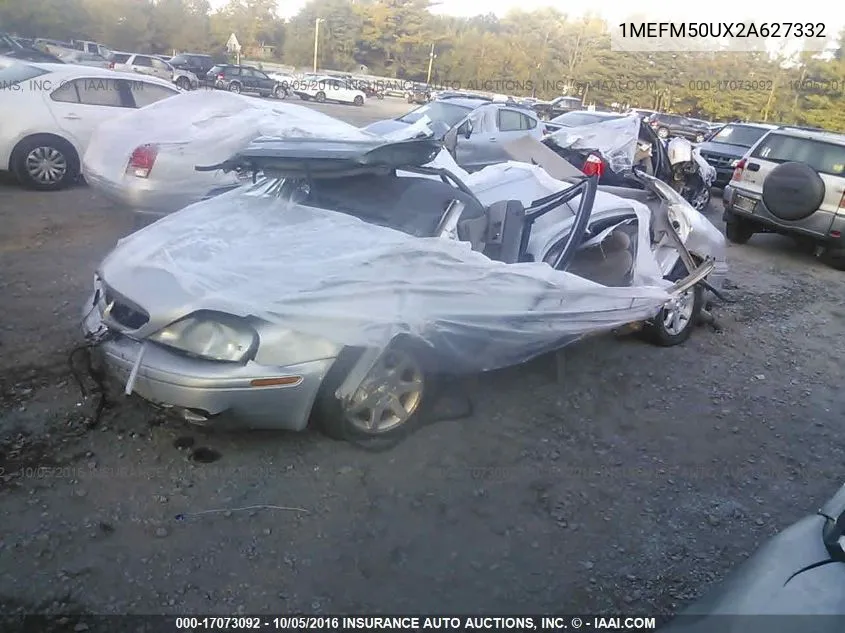 2002 Mercury Sable Gs/Gs Plus VIN: 1MEFM50UX2A627332 Lot: 17073092