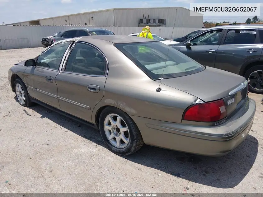 2002 Mercury Sable Gs VIN: 1MEFM50U32G652067 Lot: 45142907
