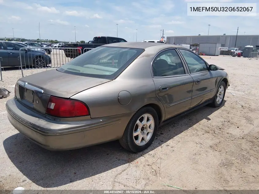 2002 Mercury Sable Gs VIN: 1MEFM50U32G652067 Lot: 45142907