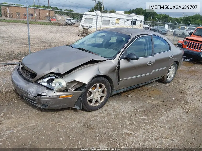 2002 Mercury Sable Gs VIN: 1MEFM50UX2A639707 Lot: 45202688