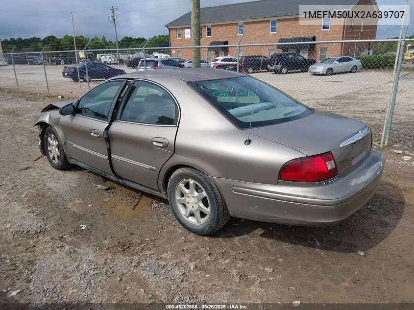 2002 Mercury Sable Gs VIN: 1MEFM50UX2A639707 Lot: 45202688