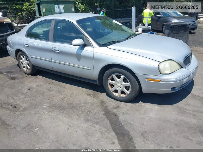 2002 Mercury Sable Gs VIN: 1MEFM50U12G606205 Lot: 45407691