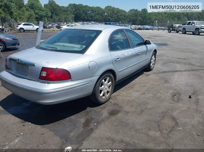 2002 Mercury Sable Gs VIN: 1MEFM50U12G606205 Lot: 45407691