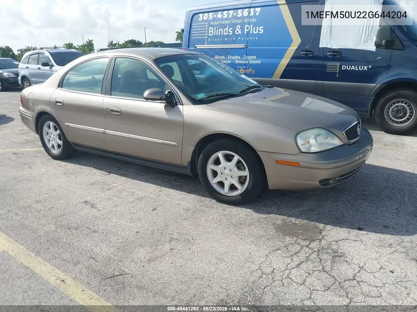 2002 Mercury Sable Gs VIN: 1MEFM50U22G644204 Lot: 45441263