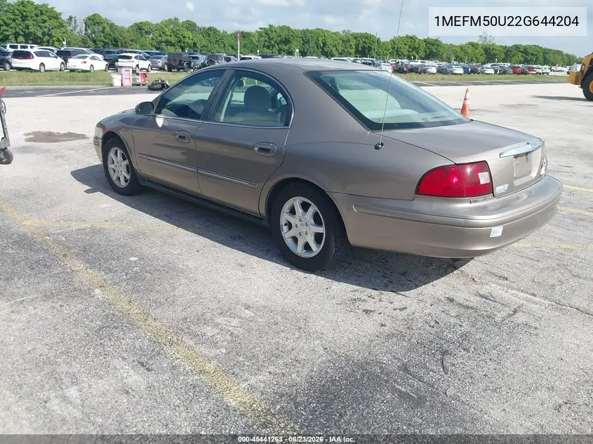 2002 Mercury Sable Gs VIN: 1MEFM50U22G644204 Lot: 45441263