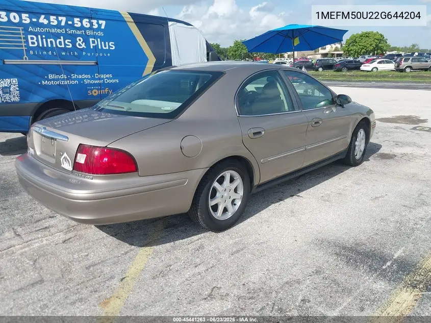 2002 Mercury Sable Gs VIN: 1MEFM50U22G644204 Lot: 45441263