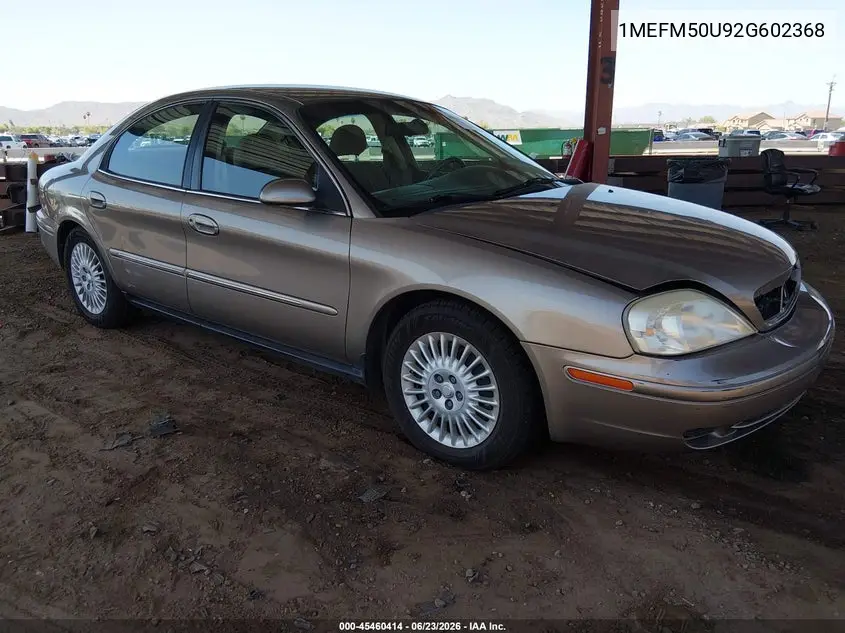 2002 Mercury Sable Gs VIN: 1MEFM50U92G602368 Lot: 45460414