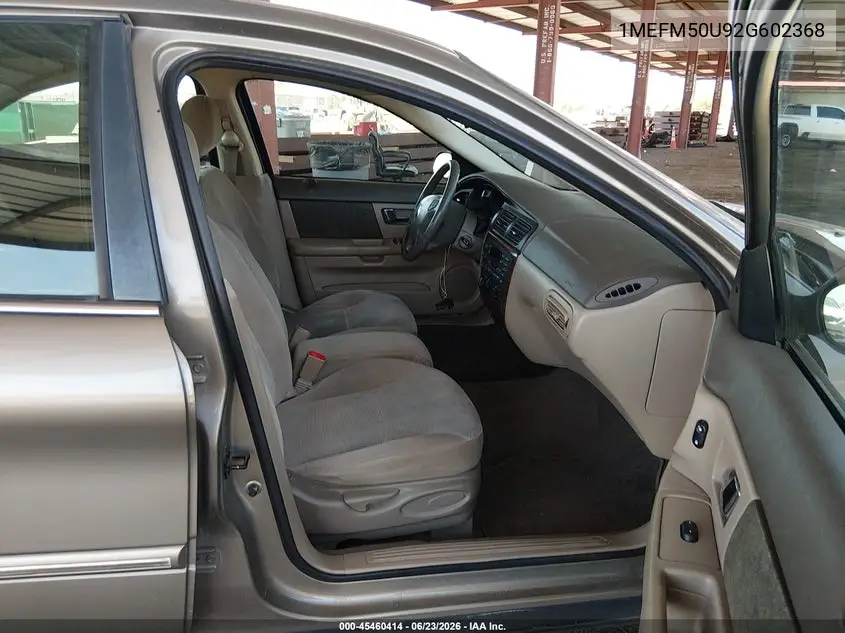 2002 Mercury Sable Gs VIN: 1MEFM50U92G602368 Lot: 45460414