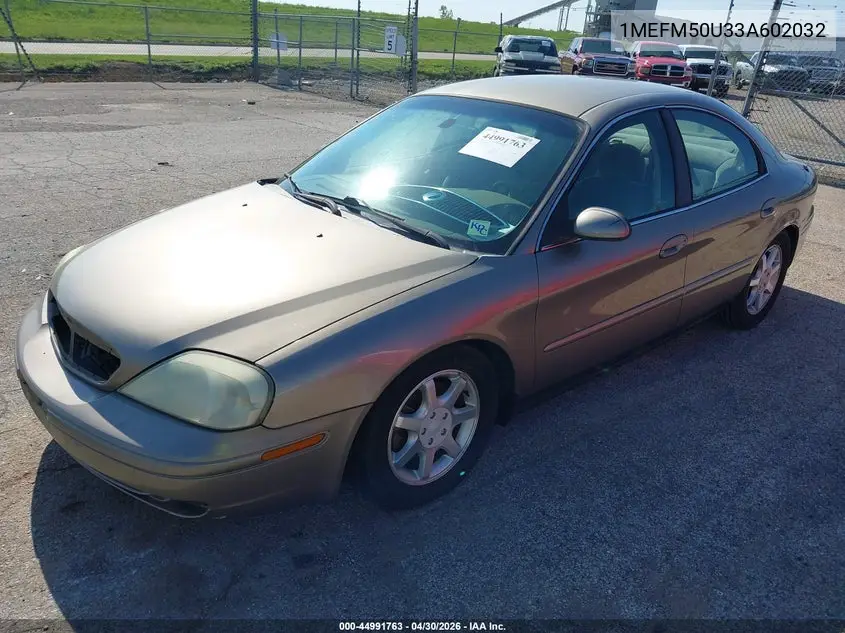 2003 Mercury Sable Gs VIN: 1MEFM50U33A602032 Lot: 44991763