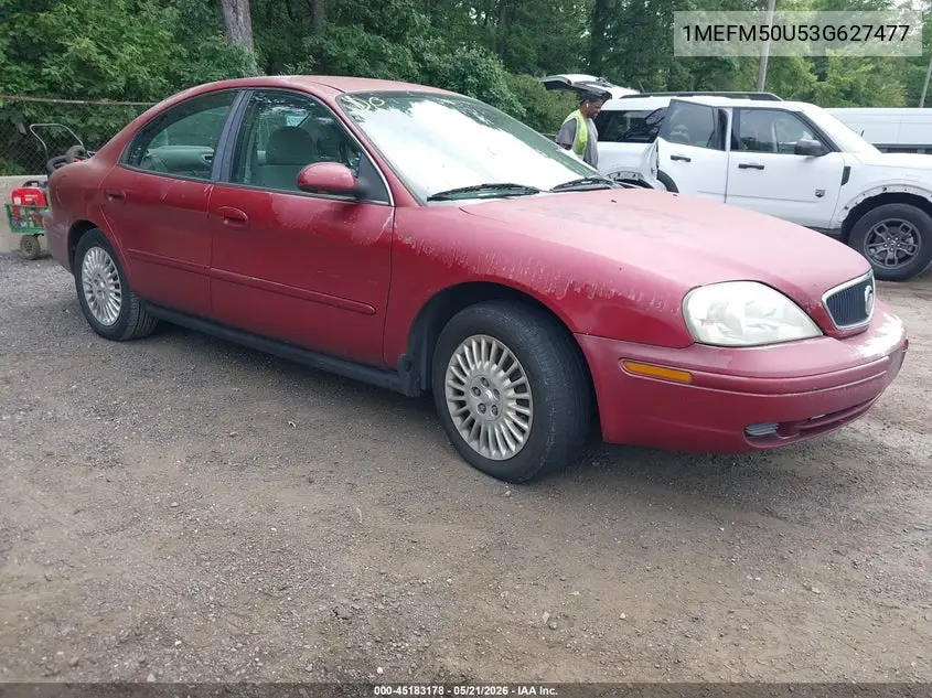 2003 Mercury Sable Gs VIN: 1MEFM50U53G627477 Lot: 45183178
