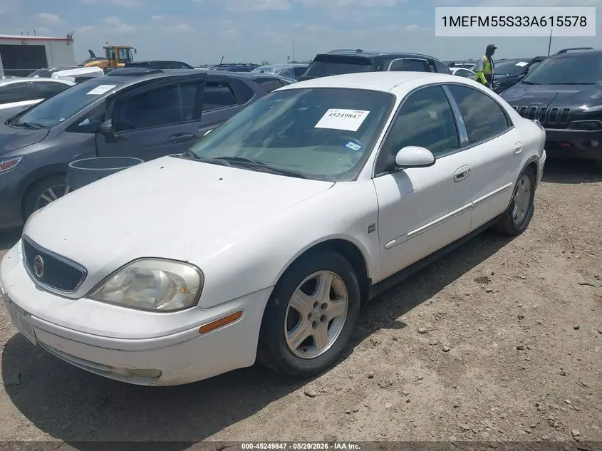 2003 Mercury Sable Ls Premium VIN: 1MEFM55S33A615578 Lot: 45249847